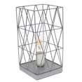 thumbnail image 1 of Simple Designs Gray Geometric Square Metal Table Lamp, 1 of 4