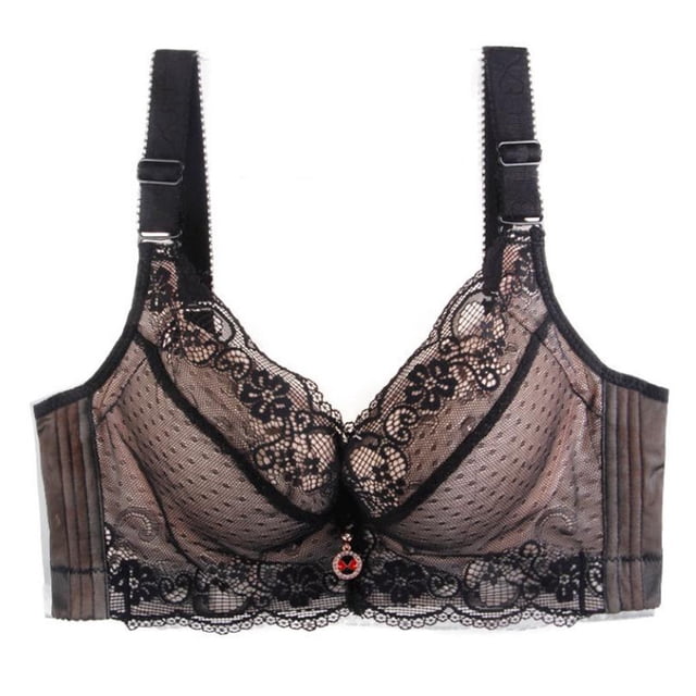 B91xZ Plus Size Pure Comfort Seamless Bralette Contour Wireless Seamless Bralette,Black 44A