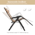 thumbnail image 4 of Costway Zero Gravity Chair Oversize Lounge Chair Patio Heavy Duty Folding Recliner Beige, 4 of 8