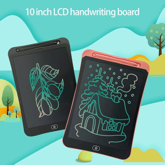 10 Inches Drawing Board One-key Delete Pressure-sensitive LCD Screen Lock Key with Pen Painting Portable Kid Early Education Handwriting Pad School Supplies