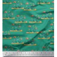 thumbnail image 1 of Soimoi Rayon Fabric Coral & Fish Ocean Print Fabric by The Yard 42 Inch Wide, 1 of 3