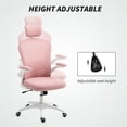 thumbnail image 4 of Vinsetto Mesh Office Chair with 4D Lumbar Support, Adjust Headrest, Pink, 4 of 10
