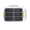 thumbnail image 4 of Feltree Silicones Bread Baguettes Moulds 6 Connections Hot Dog Silicones Molds Nonstick Baking Pan Baking Tools, 4 of 7
