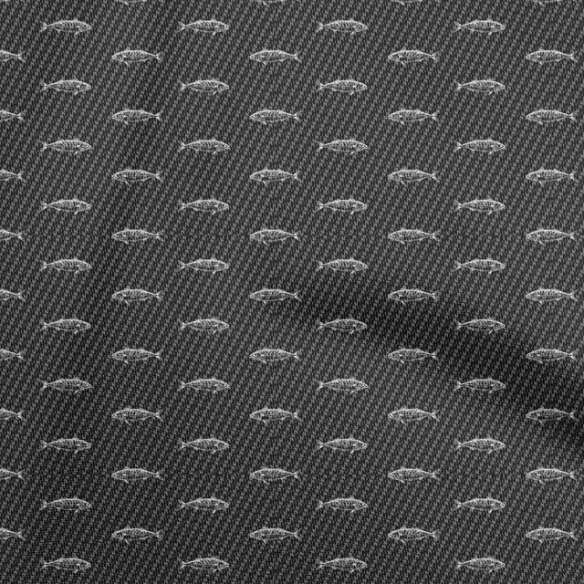 oneOone Viscose Chiffon Black Fabric Fish Sewing Craft Projects Fabric Prints By Yard 42 Inch Wide