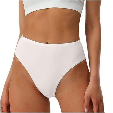Mrat Culottes Anti-Fuites pour Femmes, Coton, Demi-Enveloppement des Hanches, Taille Haute, Couleur Unie, Culottes en Coton pour Femmes, Culottes Taille Haute pour Femmes P-121 Gris G