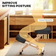 thumbnail image 4 of HOMCOM Ergonomic Kneeling Chair, Posture Desk Chair for Home Office, Black, 4 of 10