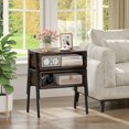 thumbnail image 4 of Gymax 2PCS Stackable End Table Night Stand Bedside Table Shelf Accent Table, 4 of 10