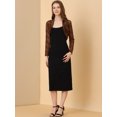 thumbnail image 3 of INSPIRE CHIC Boléro Court Ouvert en Dentelle Florale Transparente pour Femme P Brun, 3 of 6