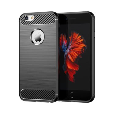 PANDACO Black Brushed Metal Case for iPhone 6 Plus / 6S Plus