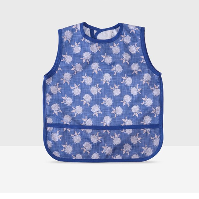 Waterproof Pocket Design Hook And Adjustable Closure Washable Feeding Bib 35x30cm Polyester