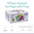 thumbnail image 4 of Melii Animal Ice Pops with Tray – Reusable Silicone Molds, 4 of 6