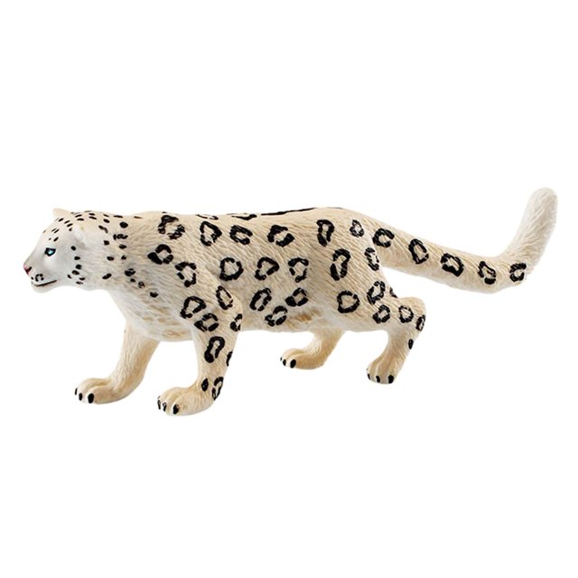 Leopard Figurine Snow Leopard Playset Model Kids Children life Animal Statue A