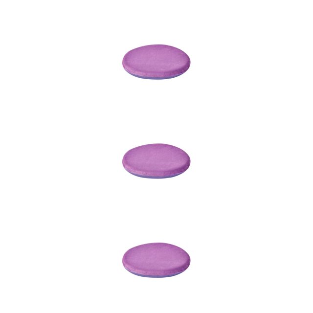 QualitChoice Coussin de Siège Portable de Remplacement Rond Relaxant Respirant Doux pour Maison Bureau Fauteuil Canapé Tapis Accessoires Violet 3 Pcs