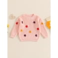 thumbnail image 4 of FOCUSNORM Chandail pour Bébé Fille à Manches Longues, Col Rond, Fleur, Tricot Chaud d'Hiver, Chandail, Vêtements pour Nourrisson, 4 of 9