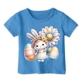 thumbnail image 4 of XDZJLR T-Shirt pour Tout-Petites Filles T-Shirt Enfants Pâques Graphique Coupe Ample Décontracté Manches Courtes Col Rond pour Garçons T-Shirts 2-3 Ans, 4 of 4