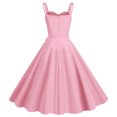 thumbnail image 5 of Robes d'Été pour Femmes 2025 Robe de Soirée Sans Manches Décontractée pour Femme au Foyer Soirée Bal Robe de Soleil Mode Unie Rose m, 5 of 5
