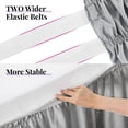 thumbnail image 3 of CNKOO Ruffled Grey King Size Bed Skirt  Dust Ruffle for King Bed with 15” Drop  Soft and Solid Microfiber  Classic Style  California King  Silver Gray Bedskirts, 3 of 8