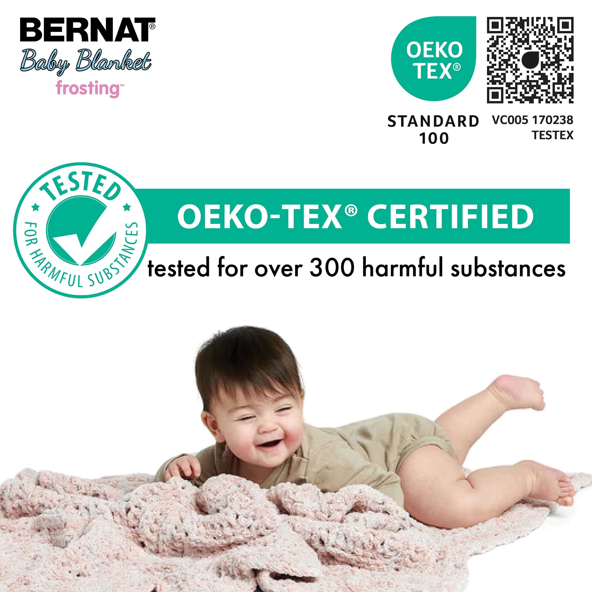 Bernat® Baby Blanket Frosting™ #6 Super Bulky Polyester Yarn, 10.5oz/300g 220 Yards