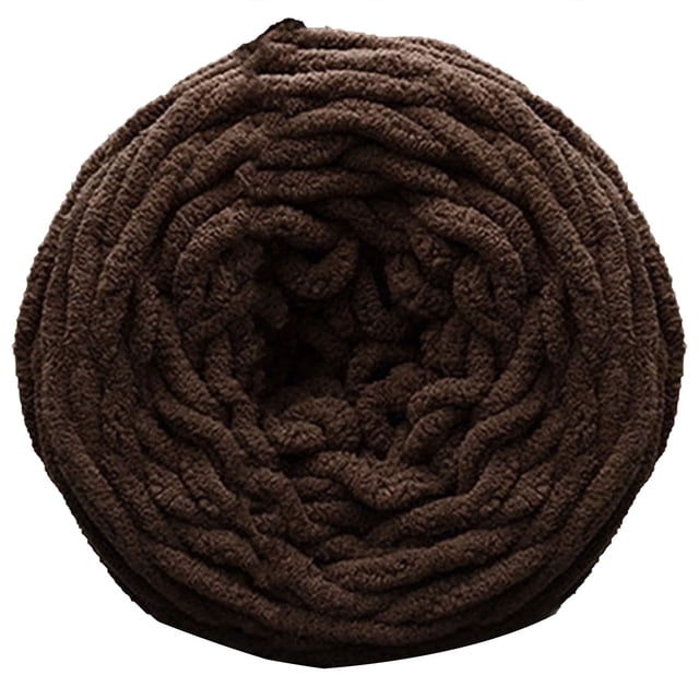 Clearance! Chunky Yarn Acrylic Bulky Washable Hand Knitting Yarn for DIY Blanket Scarf Sweater Needle and Thread Kit,Coffee