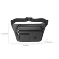 thumbnail image 3 of Sac Banane de Sport - Sac Bandoulière Homme, Sac de Poitrine Multicouche pour la Course à Pied et les Déplacements, Sac en Polyester, Gris, JKODE, 3 of 9