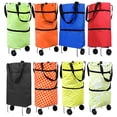 thumbnail image 3 of maskred Multifunctional Shopping Trolley Bag Versatile Usage Options Shopping Trolley Bag With Wheels Cloth Shopping Bags red 1Set, 3 of 6