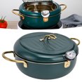 thumbnail image 4 of Frying Pot, Stainless Steel Non Stick  Cooking Fryer Temperature Controllable Portable  For Camping For Picnic For Household Black Green,Stainless Steel Color, 4 of 8