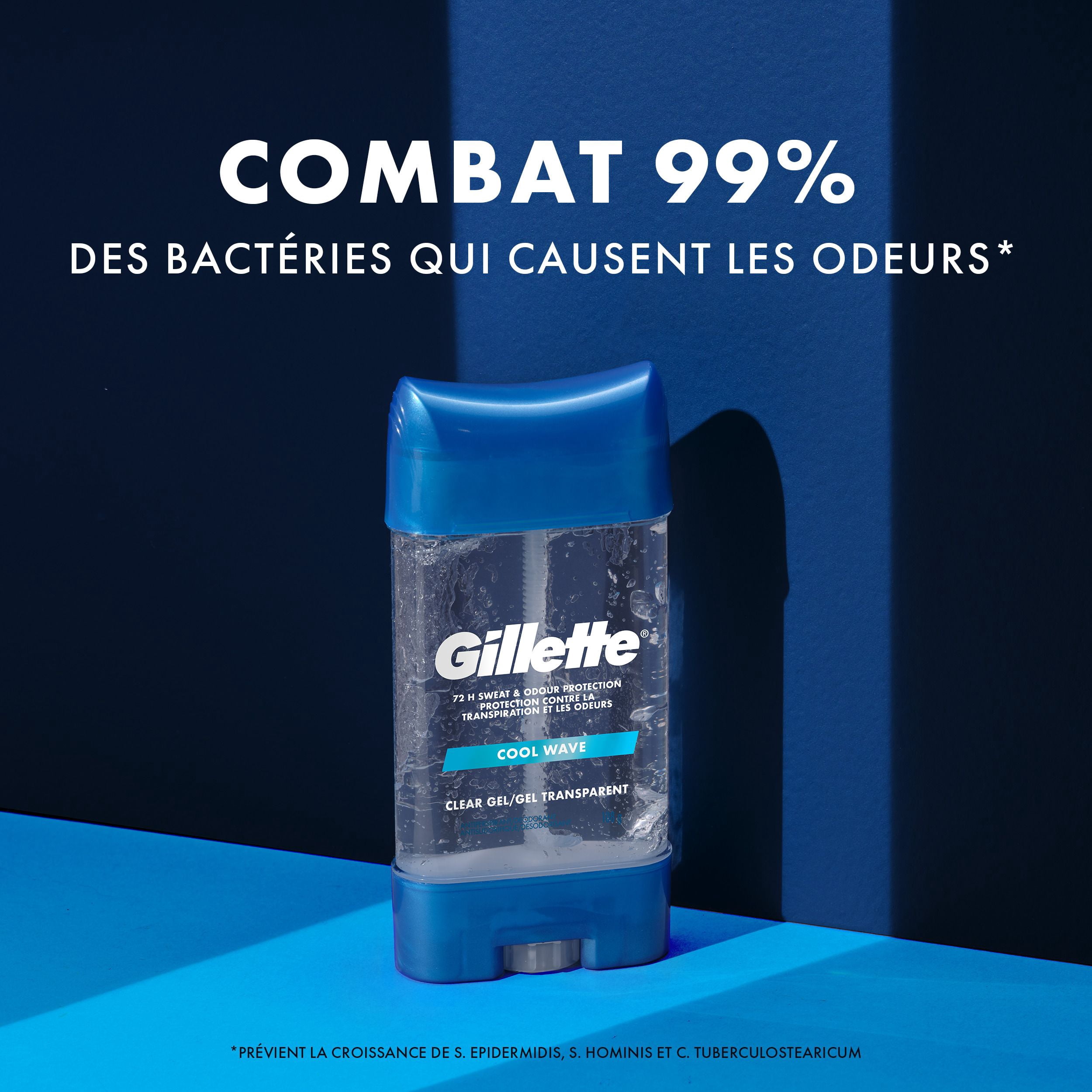 Gillette Antisudorifique en Gel Transparent et Déodorant pour Hommes Parfum Cool Wave