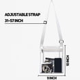 thumbnail image 4 of Transparent Messenger Bag Inner Pocket and Shoulder Strap Sports Events Music Festival Stadium Inspection-Free Bag Beach Bag, 4 of 8