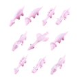 thumbnail image 1 of 10 Pcs Remplisseurs de Sacs de Fête Doigts de Dinosaure Dino Jouets Extensibles Animaux pour Violet, 1 of 9