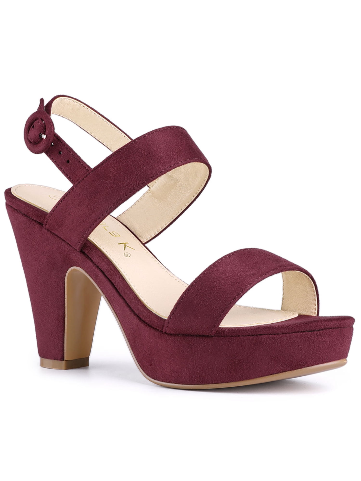 BLISSFUL STEP Sandales à Plateforme à Talon Épais à Bride Arrière pour Femmes