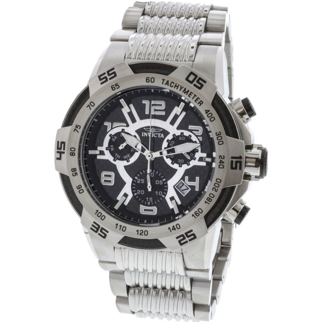 Invicta Hommes Speedway 25285 Argent en Acier Inoxydable Chronographe Japonais Montre de Mode