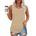 thumbnail image 2 of Besolor Womens Summer Sleeveless Shirts 2025 Casual Round Neck Tank Tops Loose Solid Color Basic Tee Plus Size, 2 of 7
