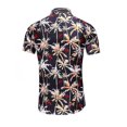 thumbnail image 4 of Chemises Décontractées pour Hommes à Boutons, Imprimé Tropical, Blouse à Col Rabattu, Été, Plage, Hawaïennes, Manches Courtes pour Hommes, 4 of 4
