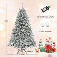thumbnail image 4 of Costway 6 FT Pre-Lit Christmas Tree 3-Minute Quick Shape Flocked Decor with 300 LED Lights, 4 of 10