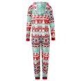 thumbnail image 4 of Pyjama de Famille de Noël Correspondant à des Ensembles de Combinaison à Capuche avec Imprimé de Bande Dessinée, 4 of 9