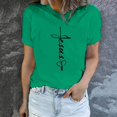 thumbnail image 1 of EGNMCR T-shirt de Pâques Chemises pour Femmes Imprimé de Pâques Mode Printemps et Été pour Femmes Motif d'Impression de Pâques Col Rond T-shirt à Manches Courtes Haut/chemise Femmes T-Shirts, 1 of 7