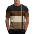 thumbnail image 2 of Weiqiqre T Shirts for Man Short Sleeve Tee Color Block Crew Neck Pullover Casual Basic Shirts, 2 of 4