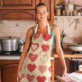 thumbnail image 2 of 1Pc Parent Adult the Family Kitchen Valentines Day Print Linen Family Aprons, 2 of 9