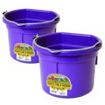 thumbnail image 1 of Little Giant 2 Gallon All Purpose Flat Back Plastic Bucket, Purple, (2 Pk), 1 of 3