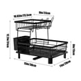 thumbnail image 3 of Pisexur Kitchen Draining Dishs Rack Household Chopsticks Knife And Fork Storage Rack Cup Rack Countertop Drying Dishs Racks Draining Racks Black, 3 of 7
