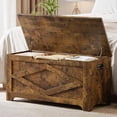 thumbnail image 4 of EDTara Coffre de Rangement, Banc de Rangement pour Jouets en Bois, Coffre à Jouets Moderne à Dessus Relevable avec Charnière de Sécurité pour Entrée, Chambre, Salon, Supporte 300 Lb et Assemblage Facile, 4 of 7