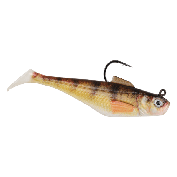 PowerBait Pre-Rigged swim shad, 5Pk, 2" HD Yellow Perch