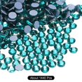 thumbnail image 3 of Uxcell Hotfix Rhinestones Flatback Crystal Glass Gems for Craft Clothes DIY Decoration Blue Zircon 4.8mm, 3 of 5