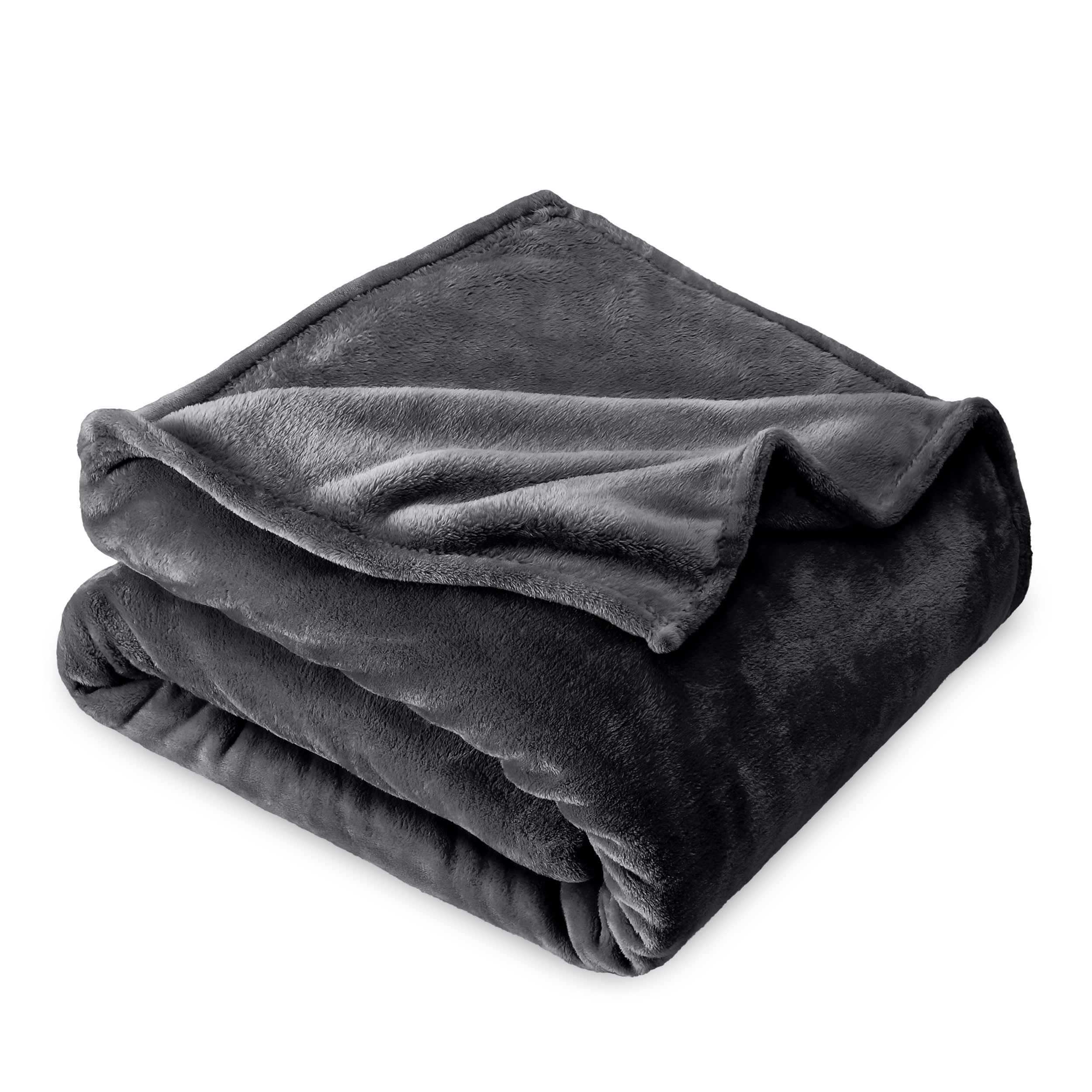 Bare Home Microplush Fleece Blanket - 300 GSM - Fuzzy Microfleece - Soft & Plush - King, Forged Iron Gray