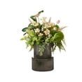 thumbnail image 2 of Anko Ribbed Smoke Glass Vase, 2 of 4