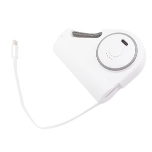 Portable Charger with Retractable Cable, 5000mAh Power Bank with LED Light, Fast Charging for Travel