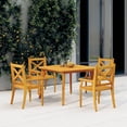 thumbnail image 1 of vidaXL Garden Table 110x110x75 cm Solid Wood Acacia, 1 of 5