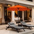 thumbnail image 1 of Costway Parasol de Marché pour Patio 9 Pieds à DEL Solaires, Inclinaison Réglable, Manivelle, Orange, 1 of 9