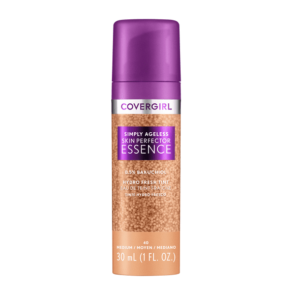 Simply Ageless Skin Perfector Essence Foundation, Sheer Tinted Skin Perfector, Skincare Makeup Hybrid, Radiant Finish, Skin-Like Finish, Vegan Formula