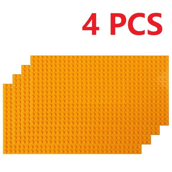 4 Pcs Plaques de Base 32x32 16x32 Points Plaques de Base Classiques Blocs Briques de Construction en Plastique Assemblage Compatible Marque MOC Friends City 4 Pcs 16x32 Orange